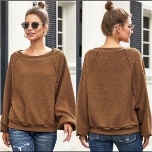 NWT - Camel Brown Cozy Slouchy Sweater XL